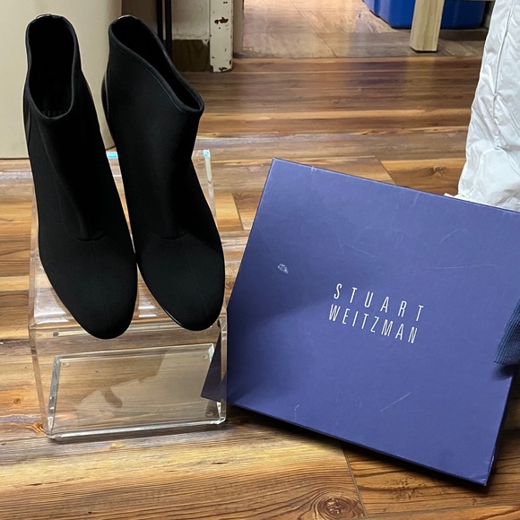 Stuart Weitzman Black Ankle Boots - Picture 1 of 4